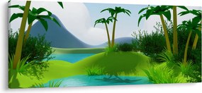 Kép - tavak dzsungelben (120x50 cm)