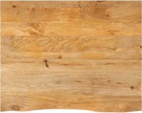 vidaXL tömör mangófa természetes élű asztallap 100 x 80 x 2,5 cm