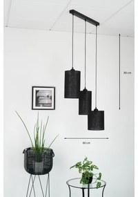 Brilagi - TUBES 3xE27/15W/230V fekete függeszték