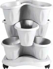 Bama Trifoglio moduláris vetőgép, 3 alsó tál kerekekkel, fehér