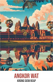 Poszter 61x90,5cm Angkor Watt