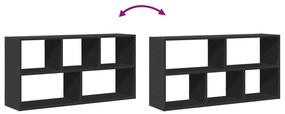 fekete szerelt fa fali polc 100 x 25 x 50 cm
