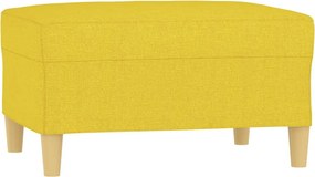 vidaXL világossárga szövet lábzsámoly 70x55x41 cm