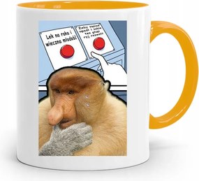 Sárga Bögre Hordozó Janusz, Hogy A Szomszéd Elessen, fényképes nyomattal