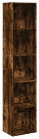 füstös tölgy színű szerelt fa könyvespolc 40 x 30 x 189 cm