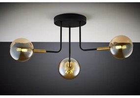 Jupiter 2037 - Felületre szerelhető csillár BURANO 3xG9/10W/230V fekete/arany/bézs