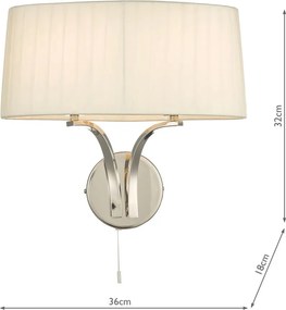 Dar Lighting CRISTIN CRI092 Fali lámpa 2x40W/E14 IP20