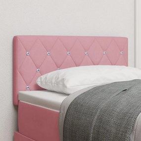Fejtámla Kristálygombos Rózsaszín 80 cm Bársony