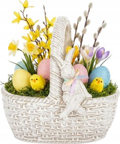 Kosár 17x17 CM Kerámia Nyuszi Húsvéti Nyuszi