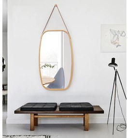 Függő tükör bambuszkerettel Lemi 3, 43 x 1,5 x 76cm