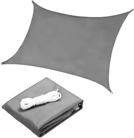Kerti napellenző 5x5m szürke 180g/m2