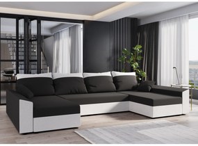 Sarok ülőgarnitúra U Paragon U (fekete + fehér). 1057393