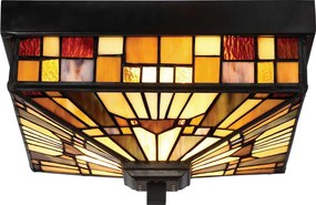Quoizel klasszikus tiffany kültéri mennyezeti lámpa inglenook barna elsqz-inglenook-f IP44