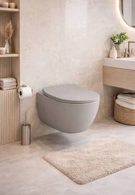 CeraStyle CITY fali WC - MATT SZÜRKE - rimless - perem nélküli - rejtett rögzítésű - 53 cm