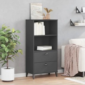 VIKEN antracitszürke szerelt fa könyvszekrény 60 x 35 x 123 cm