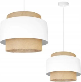 Skandináv hálós lámpa Boho Juta 40cm fehér nappaliba