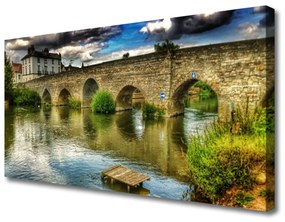 Canvas kép Architecture River Bridge 100x50 cm