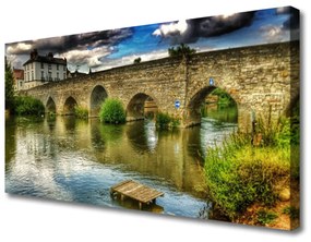 Canvas kép Architecture River Bridge 120x60 cm