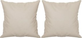 vidaXL 2 db krémszínű mikroszálas díszpárna 40 x 40 cm