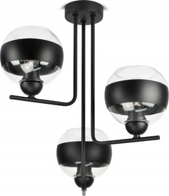 Mennyezeti Függő Lámpa Csillár Fekete Üveg Gömbök Black Belt C3 Led E27