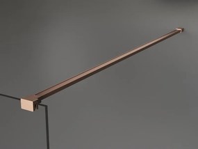 Mexen Kioto, Walk-In típusú zuhany paraván 85 x 200 cm, 8 mm átlátszó üveg, réz matt profil, 800-085-101-65-00