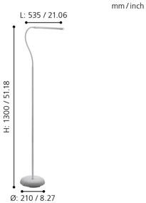 Eglo 96436 - LED Dimmelhető állólámpa LAROA LED/4,5W/230V