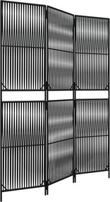 vidaXL fekete 3-paneles polyrattan térelválasztó