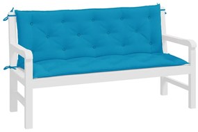 2 db világoskék oxford szövet kerti padpárna 150 x 50 x 7 cm