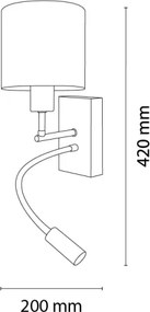 Brilagi - LED Flex. lámpa BOBO WOOD 1xE27/25W/230V + LED/3W tölgy/fehér/állatmintás