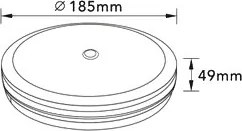 UNIVERSO Mennyezeti lámpa mozgásérzékelővel 18w 2640lm CCT.Kap IP65 fehér D185x49mm