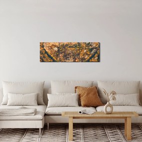 Kép - Szív alakú folyó (órával) (90x30 cm)