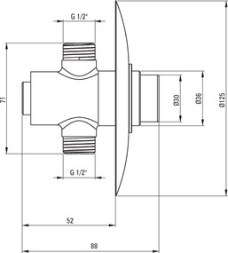 Deante Deante, rejtett nyomású csaptelep időzítővel, króm, BBH_048L