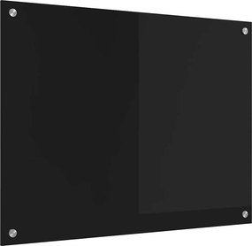 vidaXL Konyhai splashback Fekete 80 x 60 cm edzett üveg