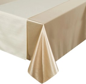 Dekoratív Abrosz Glamo 140x300 Eurofirany bézs fényes szárnyal