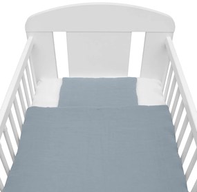 Muszlin ágynemű szett töltettel New Baby 80x70 cm kék