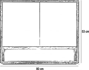 Porto 80 komplett fürdőszoba bútor rauna szil színben
