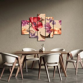 Kép - Vintage virágok (150x105 cm)