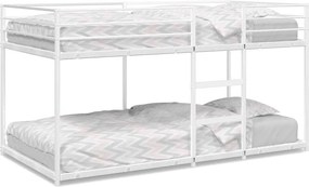vidaXL fehér acél emeletes ágy matrac nélkül 90 x 190 cm