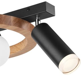 Spotlámpa OTIS 2xG9/5W/230V + 1xE27/15W/230V tölgy