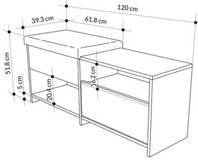 Cipőtároló Filux Bench - Anthracite