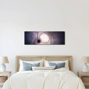 Kép - Spirálgalaxisok (órával) (90x30 cm)