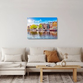 Kép - Táncoló házak, Amszterdam (üvegen) (70x50 cm)