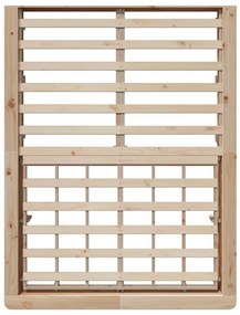 Ágykeret tárolóval Barna 135 x 190 cm Tömör fenyőfa