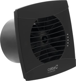 Cata Cata, UC-12 TH fürdőszobai ventilátor axiális automatával, 12W, cső 120mm, fekete, 01302200