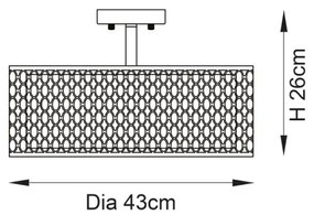 Endon 101568 - Felületre szerelhető csillár  CORDERO 3xE27/10W/230V arany