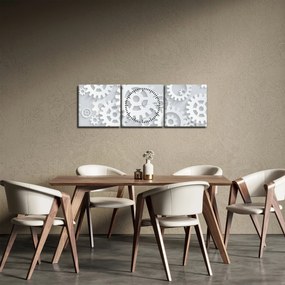 Kép - fogaskerekek (órával) (90x30 cm)