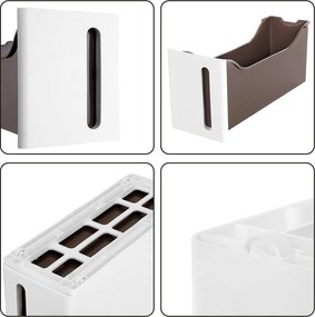 Műanyag konyhai fiókos rendszerező 4 fiókkal 45x17x83 cm, fehér-barna