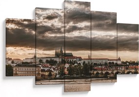 Prágai vár a félhomályban képe (150x105 cm)