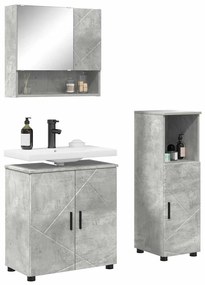 Fürdőszoba bútor szett 3 pcs Beton szürke 61 x 35 x 64 cm