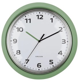 Karlsson 6006GR design falióra, zöld, átmérő 34 cm